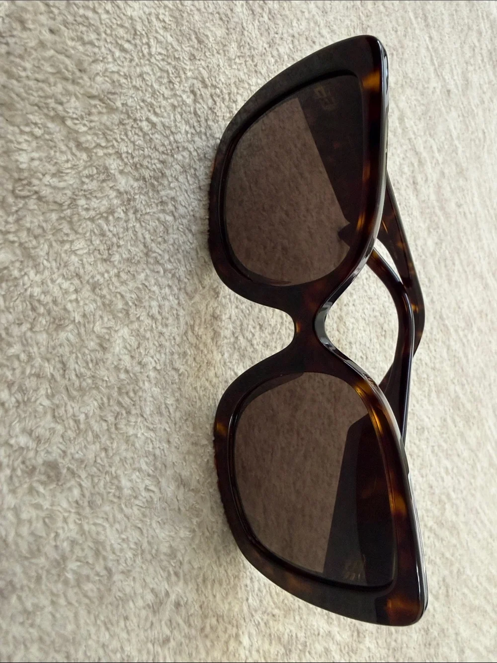 Dolce & Gabbana Oversized Tortoise Brown Sunglasses Gold DG Logo w/ Box & Case